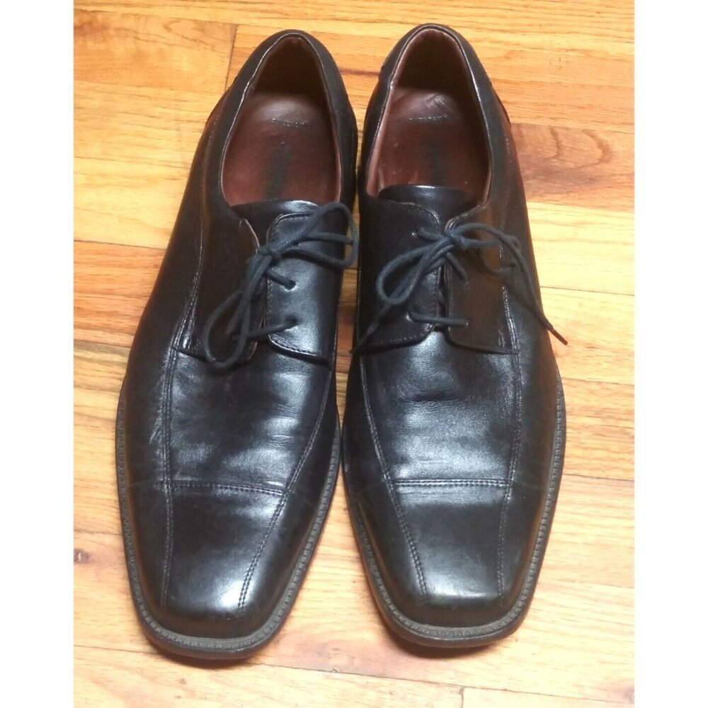 Johnston & Murphy Dobson Mens Oxfords Shoes 13M 20-7511 Black Leather Cap Toe